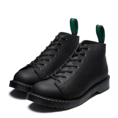 Black Greasy 7 Eye Monkey Boot