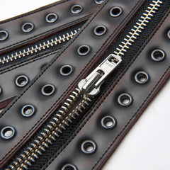 Burgundy Rub-Off 8 Eye Derby Boot & Zip Guard
