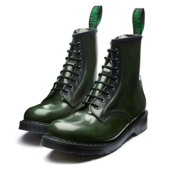 Green Rub-Off 8 Eye Derby Boot
