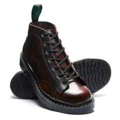 Burgundy Rub Off 7 Eye Monkey Boot