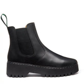 Black Greasy Platform Dealer Boot