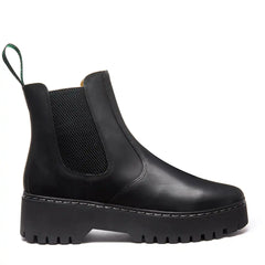 Black Greasy Platform Dealer Boot