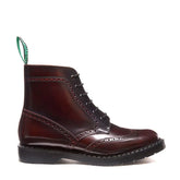 Burgundy Rub-Off 6 Eye Brogue Boot