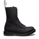 Black Greasy 11 Eye Derby Boot
