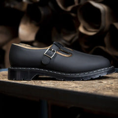 Black Greasy Mary Jane Shoe