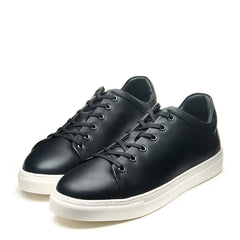 Black Calf Sneaker (White Sole)