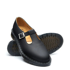 Black Greasy Mary Jane Shoe