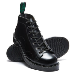 Black Hi-Shine 7 Eye Monkey Boot
