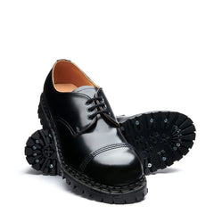 Black Hi-Shine Steel Toe Capped Gibson Shoe