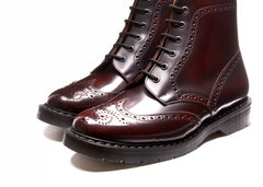 Burgundy Rub-Off 6 Eye Brogue Boot
