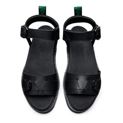 Blakesley - Black Greasy One Strap Sandal