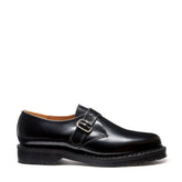 Black Hi-Shine Single Buckle Monk Shoe