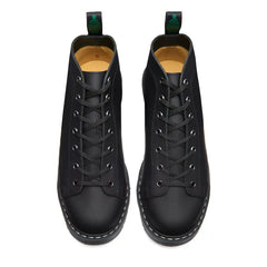 Black Greasy 7 Eye Monkey Boot
