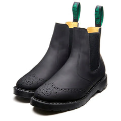 Black Greasy Dealer Brogue Boot