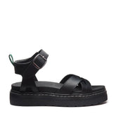 Ashby - Black Greasy One Strap Crossover Sandal