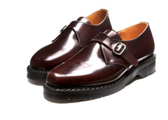 Burgundy Rub-Off Single Buckle Monk Shoe