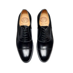 Black Hi-Shine 5 Eye Oxford Shoe