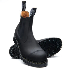 Black Greasy Steel Toe Capped Dealer Boot