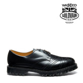 Black Hi-Shine Union Jack 3 Eye Gibson Shoe
