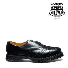 Black Hi-Shine Union Jack 3 Eye Gibson Shoe