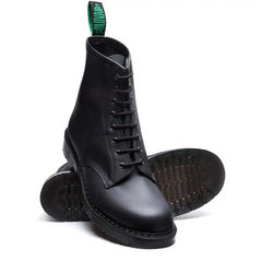 Black Greasy 8 Eye Derby Boot