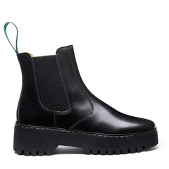 Black Hi-Shine Platform Dealer Boot