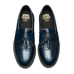 Navy Rub-Off Vegan Tassel Loafer