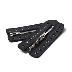 Black Greasy 8 Eye Derby Boot & Zip Guard