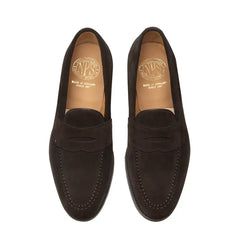 Brown Suede Penny Loafer