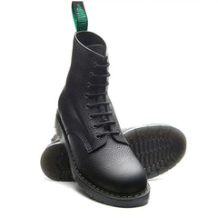 Black Greasy Grain 8 Eye Derby Boot