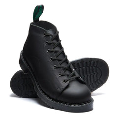 Black Greasy 7 Eye Monkey Boot