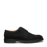 Black Suede 5 Eye Derby Shoe