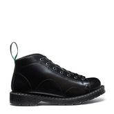 Black Vegan Hi-Shine 7 Eye Monkey Boot