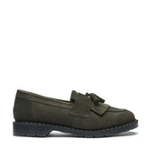 Olive Suede Tassel Loafer