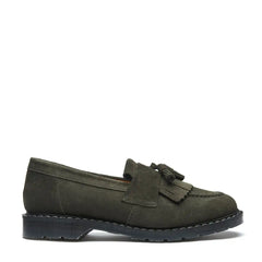 Olive Suede Tassel Loafer