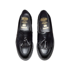 Black Vegan Hi-Shine Tassel Loafer