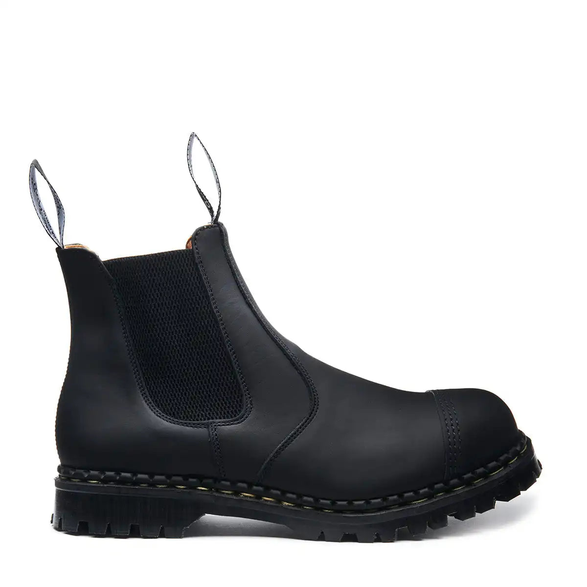 Black Greasy Steel Toe Capped Dealer Boot