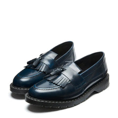 Navy Rub-Off Vegan Tassel Loafer