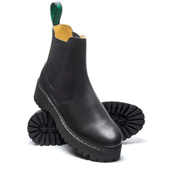 Black Greasy Platform Dealer Boot