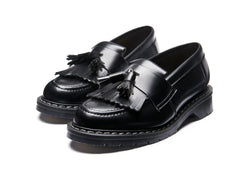 Black Vegan Hi-Shine Tassel Loafer
