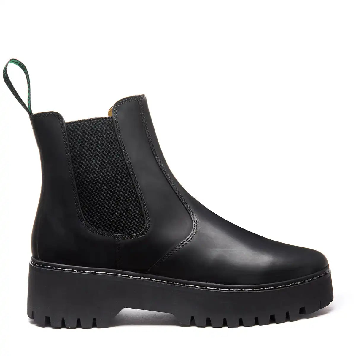 Black Greasy Platform Dealer Boot