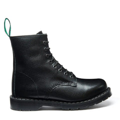 Black Hi-Shine Grain 8 Eye Derby Boot