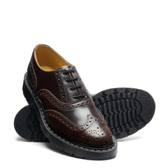 Burgundy Rub-Off 4 Eye English Oxford Brogue Shoe