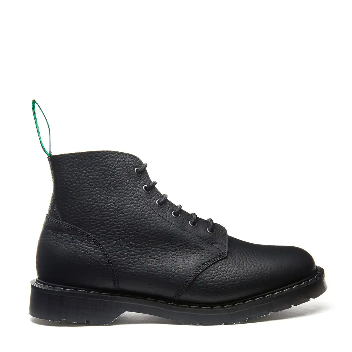 Black Greasy Grain 6 Eye Astronaut Boot