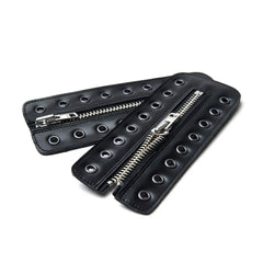 Black Hi-Shine 8 Eye Derby Boot & Zip Guard