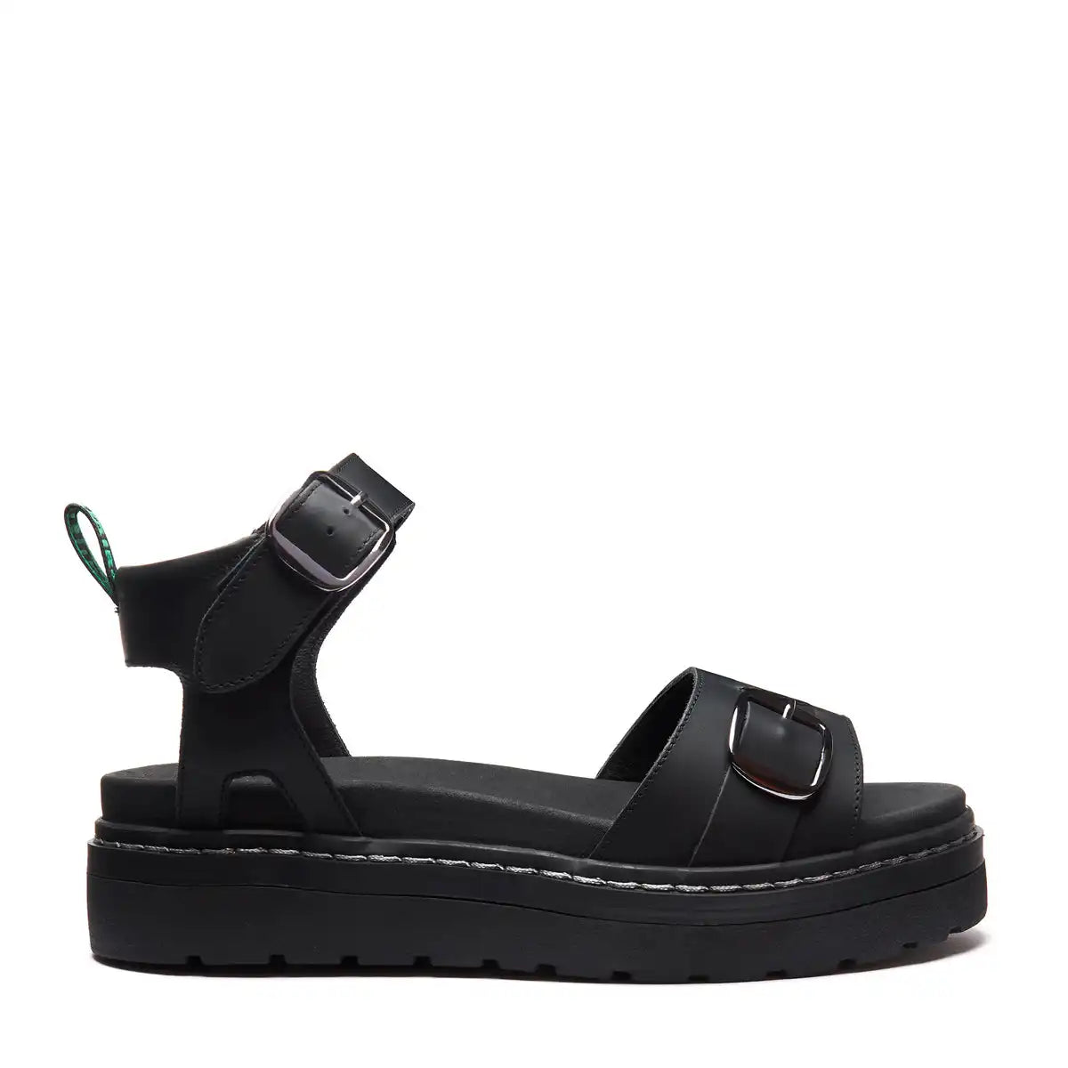 Blakesley - Black Greasy One Strap Sandal