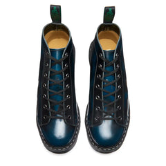 Navy Blue Rub-Off 7 Eye Monkey Boot
