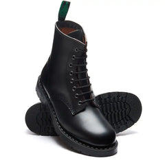 Black Fine Grain 8 Eye Derby Boot