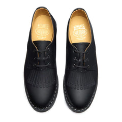 Black Greasy Gibson Shoe & Brogue Kiltie