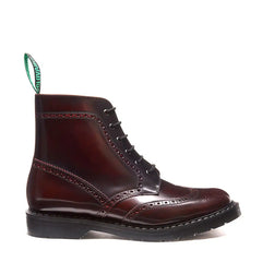 Burgundy Rub-Off 6 Eye Brogue Boot